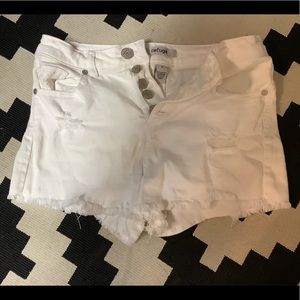 High waist jean shorts